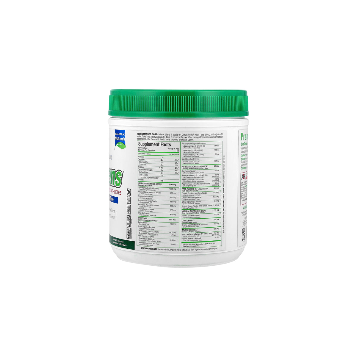 Allmax CytoGreens –  535g Acai Berry Green Tea