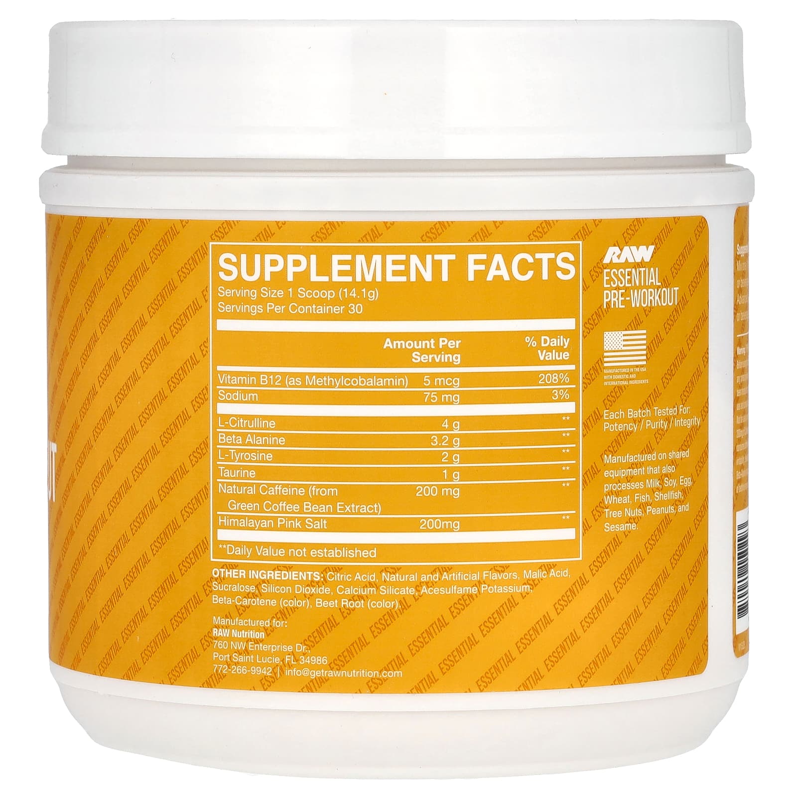 CBUM Essential Pre-Workout - Peach Mango
