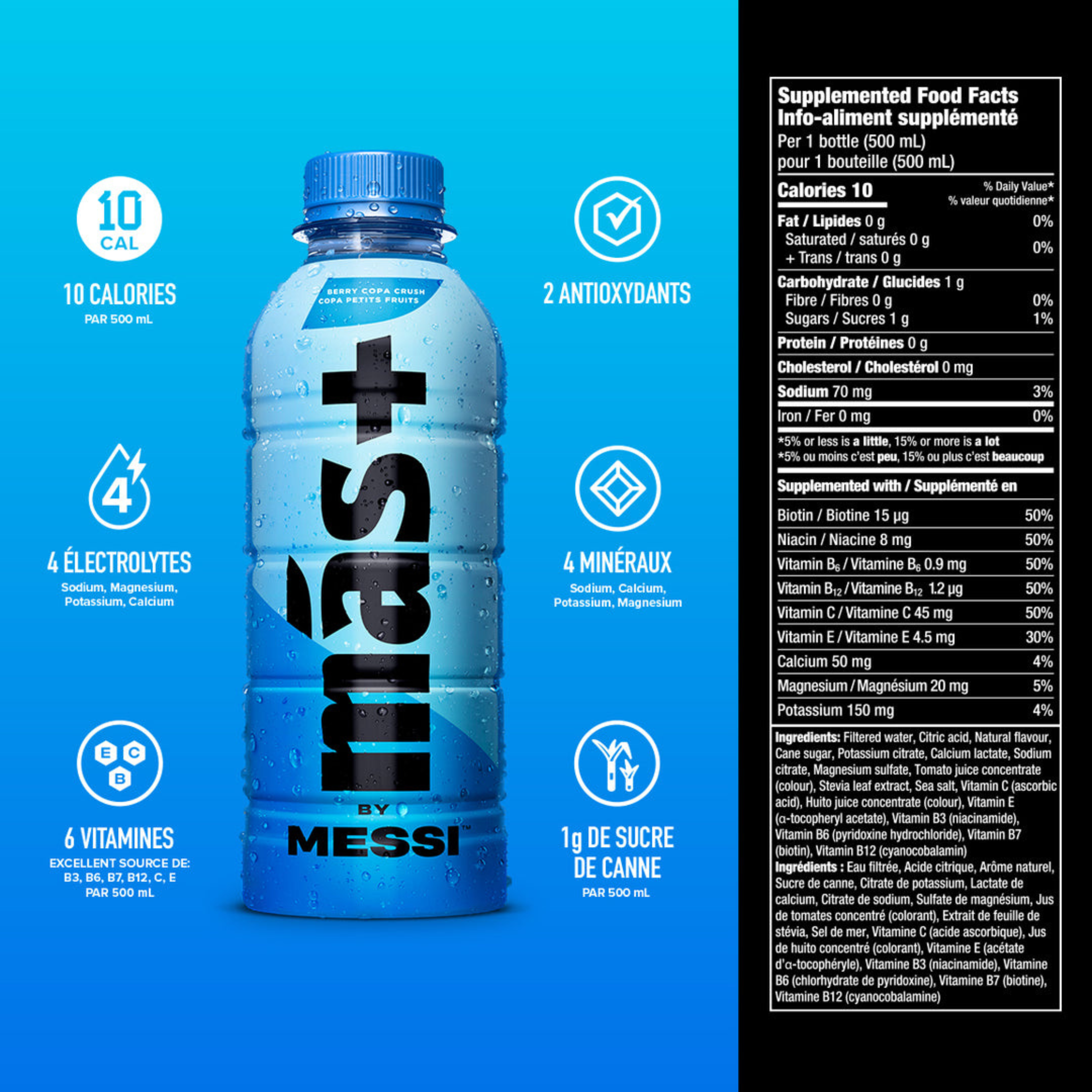 Mas+ Hydration By Messi - Berry Copa Crush