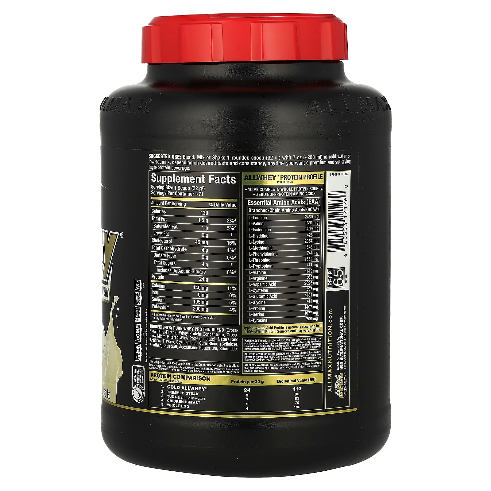 Allmax AllWhey Gold 5lb Vanilla