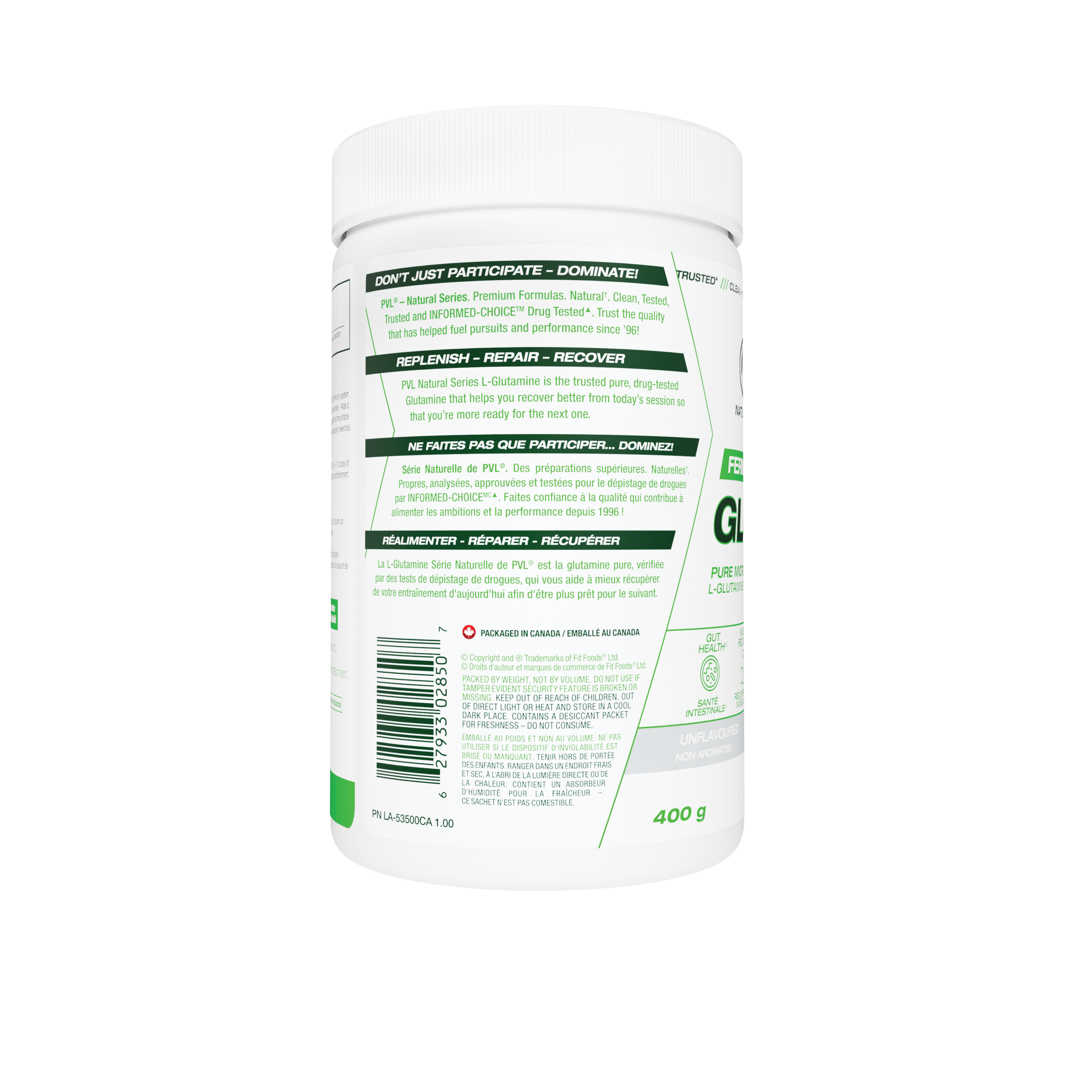 PVL 100% Pure Glutamine Unflavoured 400 g