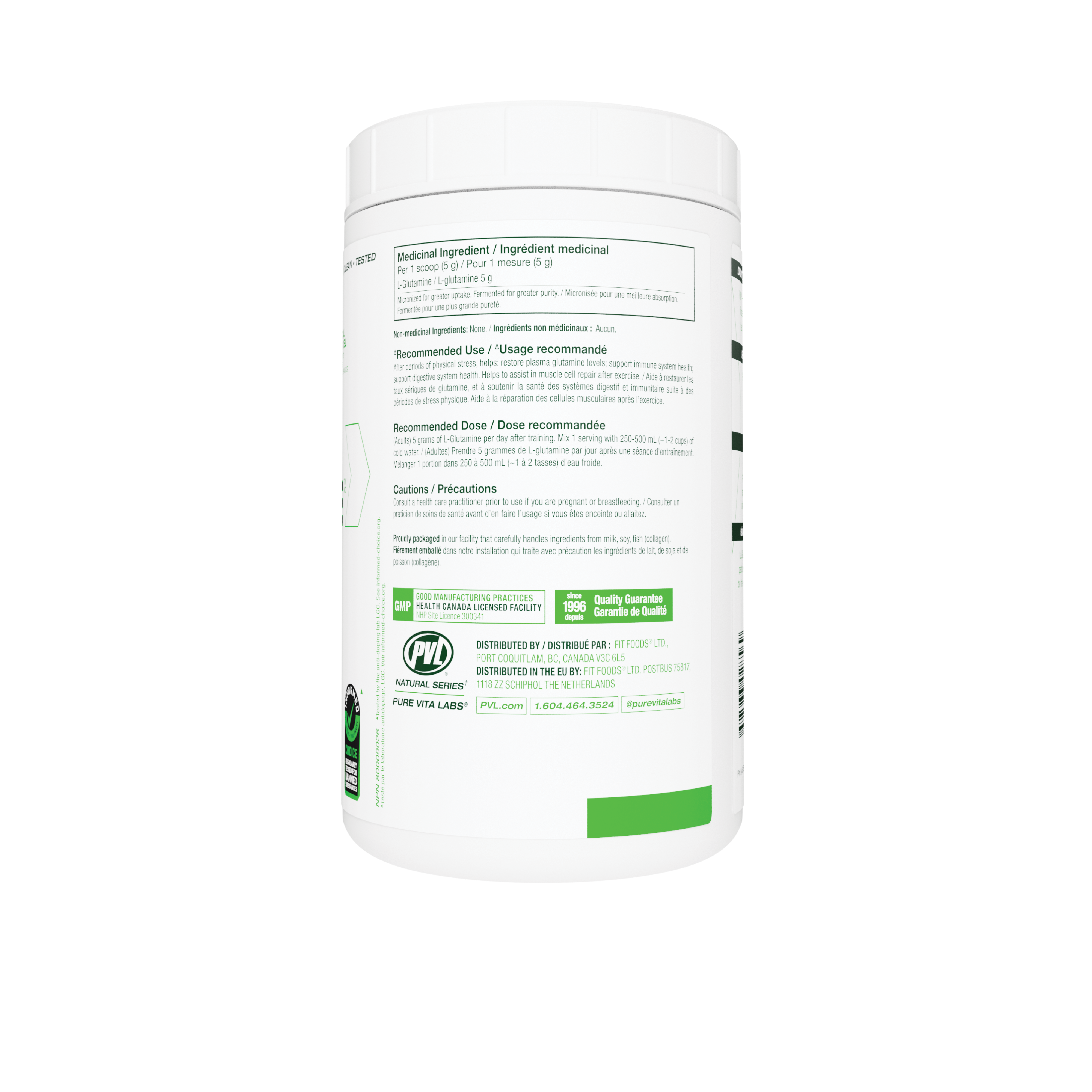 PVL 100% Pure Glutamine Unflavoured 1200 g-3