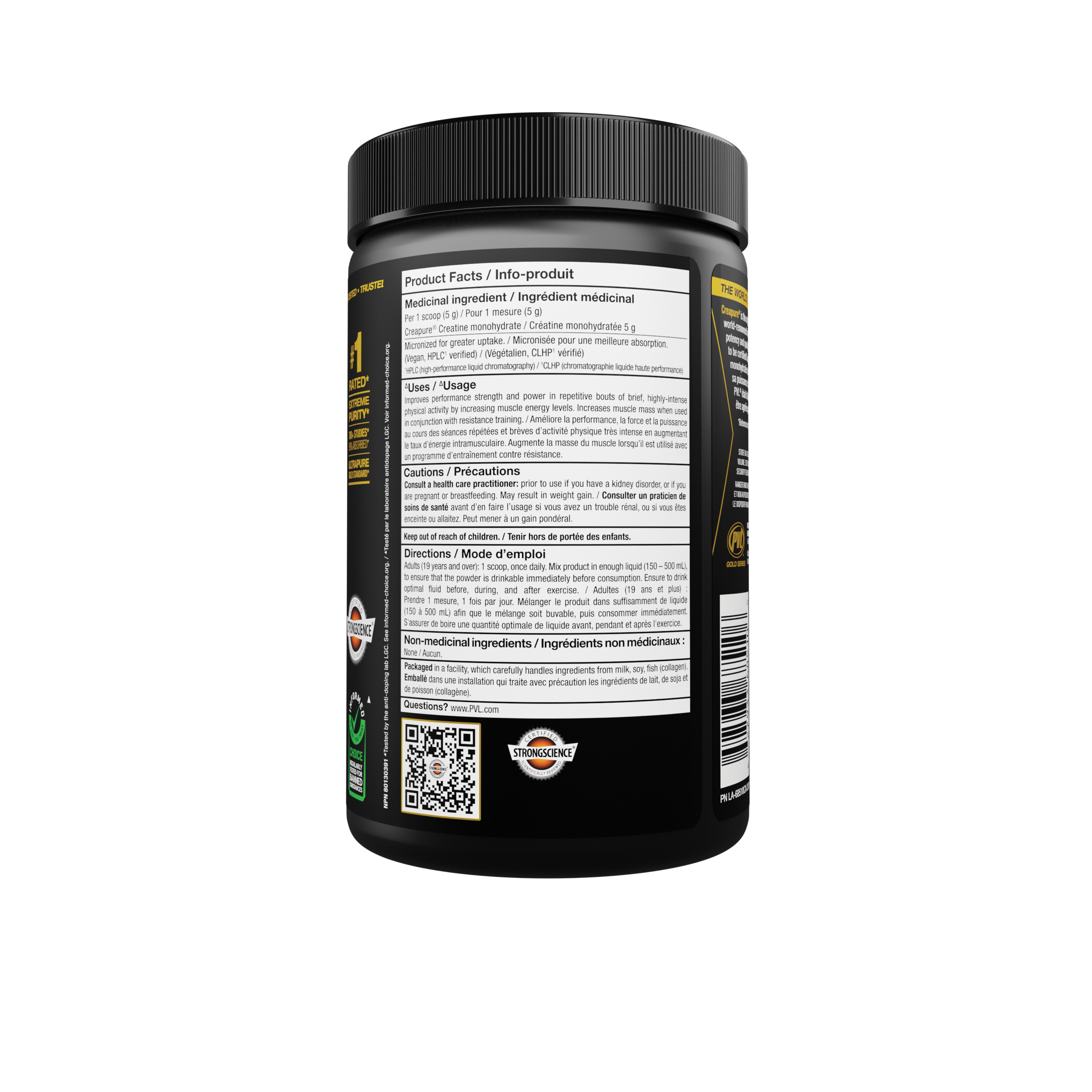 PVL Gold Series Creapure Creatine Unflavoured 410 g-3