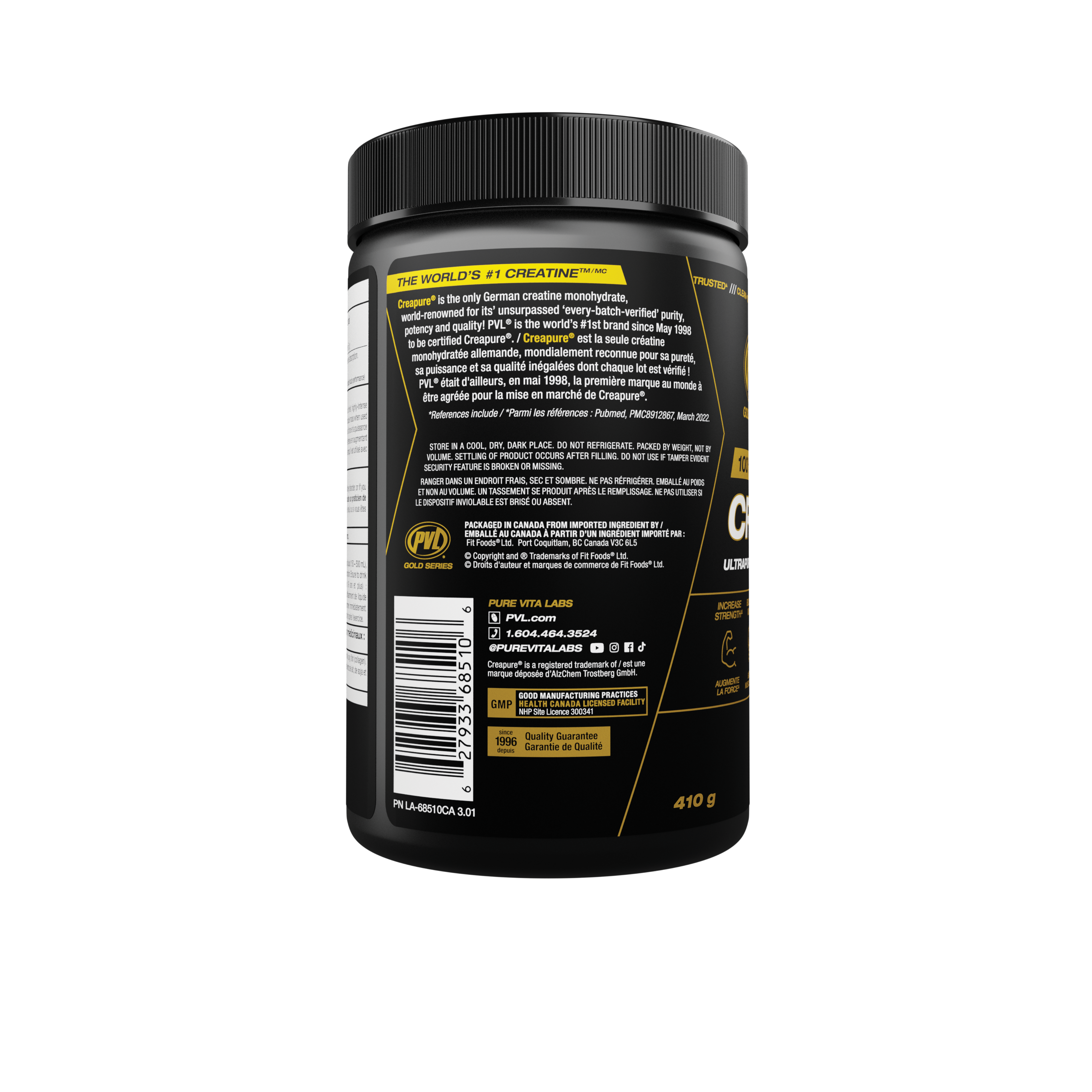 PVL Gold Series Creapure Creatine Unflavoured 410 g-2