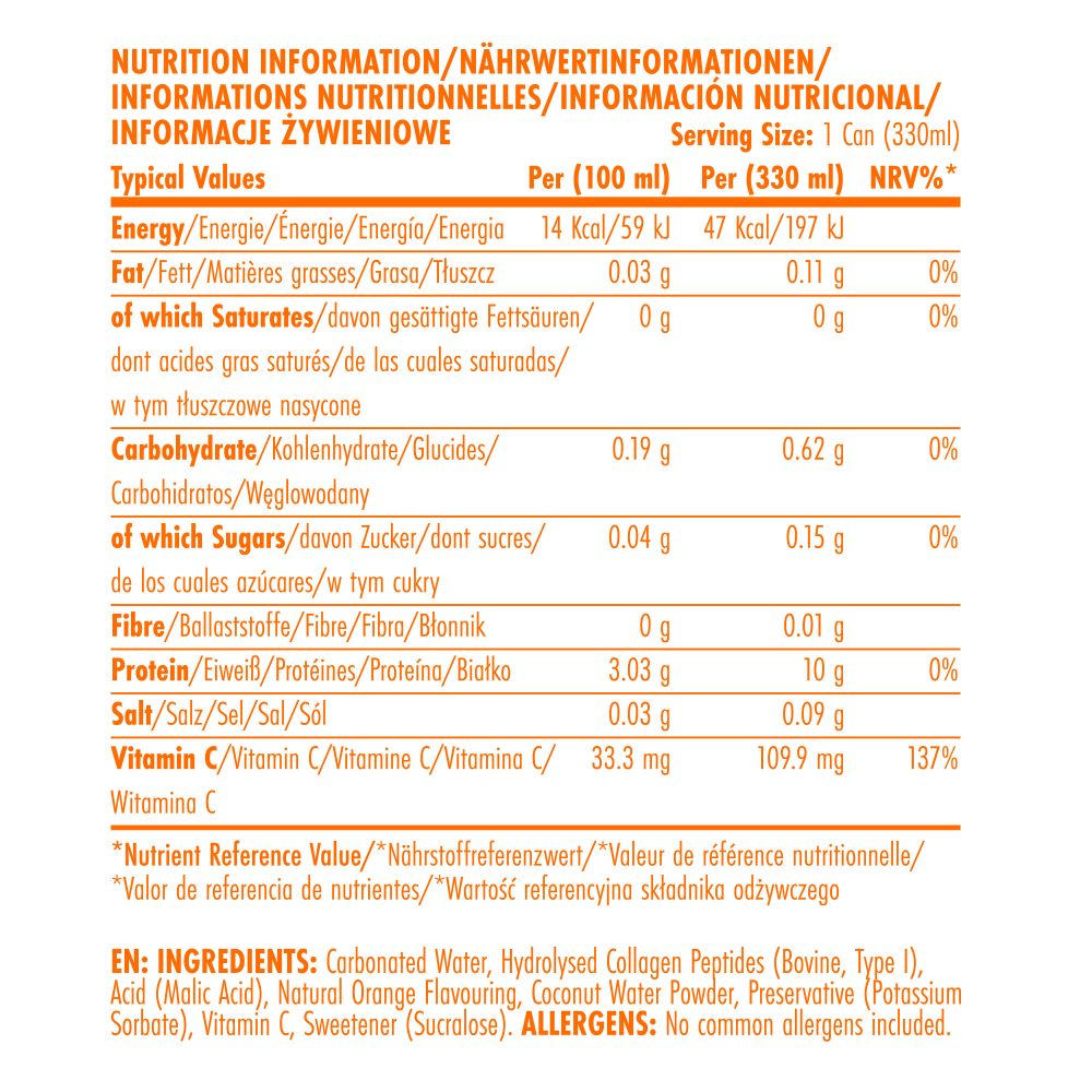 Applied Nutrition Sparkling Water Protein RTD - Orange Burst