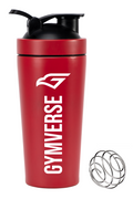 Gymverse Stainless Steel Protein Shaker Bottle – Leakproof Metal Blender Cup 900ml