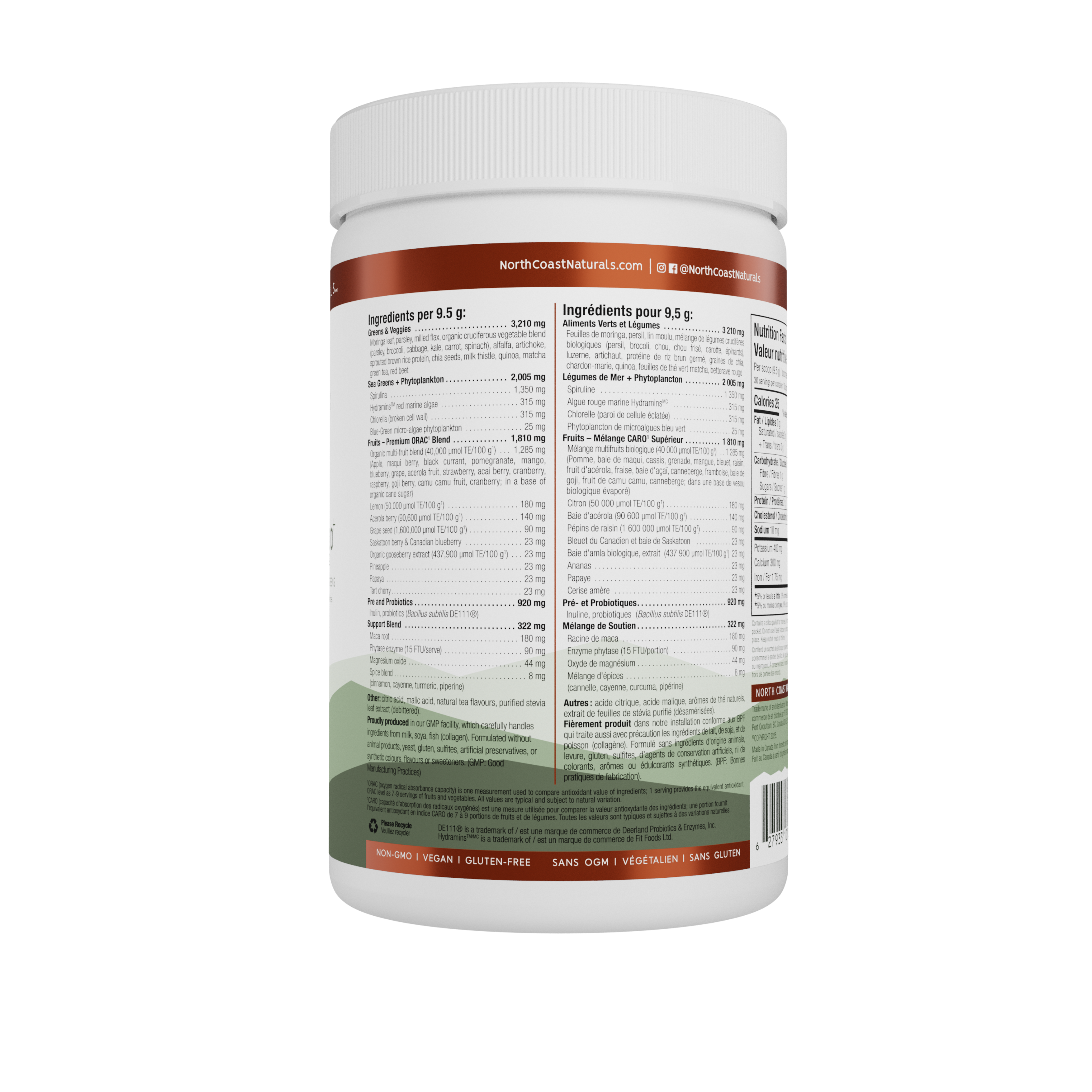 North Coast Naturals DAILY GREENS Iced Tea 285