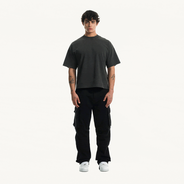 Vintage Black Oversized Tee