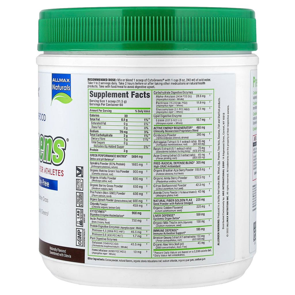 CYTOGREENS 60 SERV CHOC