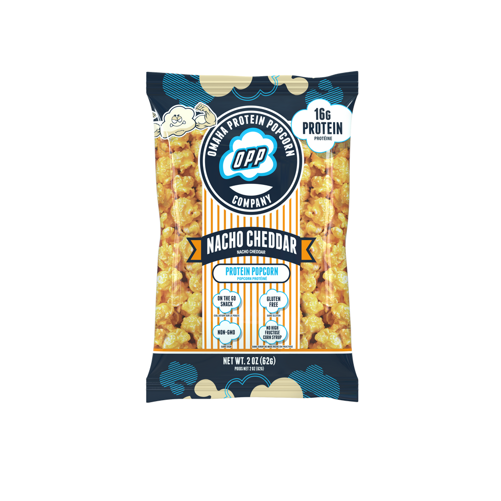 Omaha Protein Popcorn MINI 62 g – Nacho Cheddar