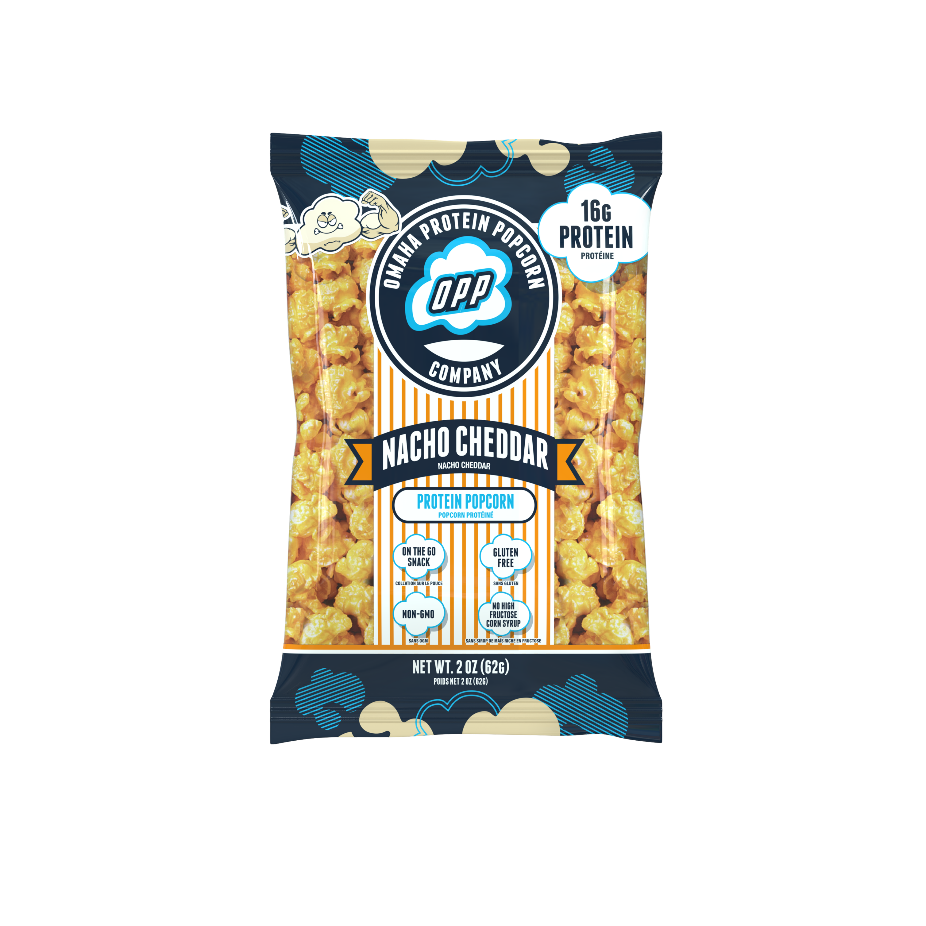 Omaha Protein Popcorn MINI 62 g – Nacho Cheddar