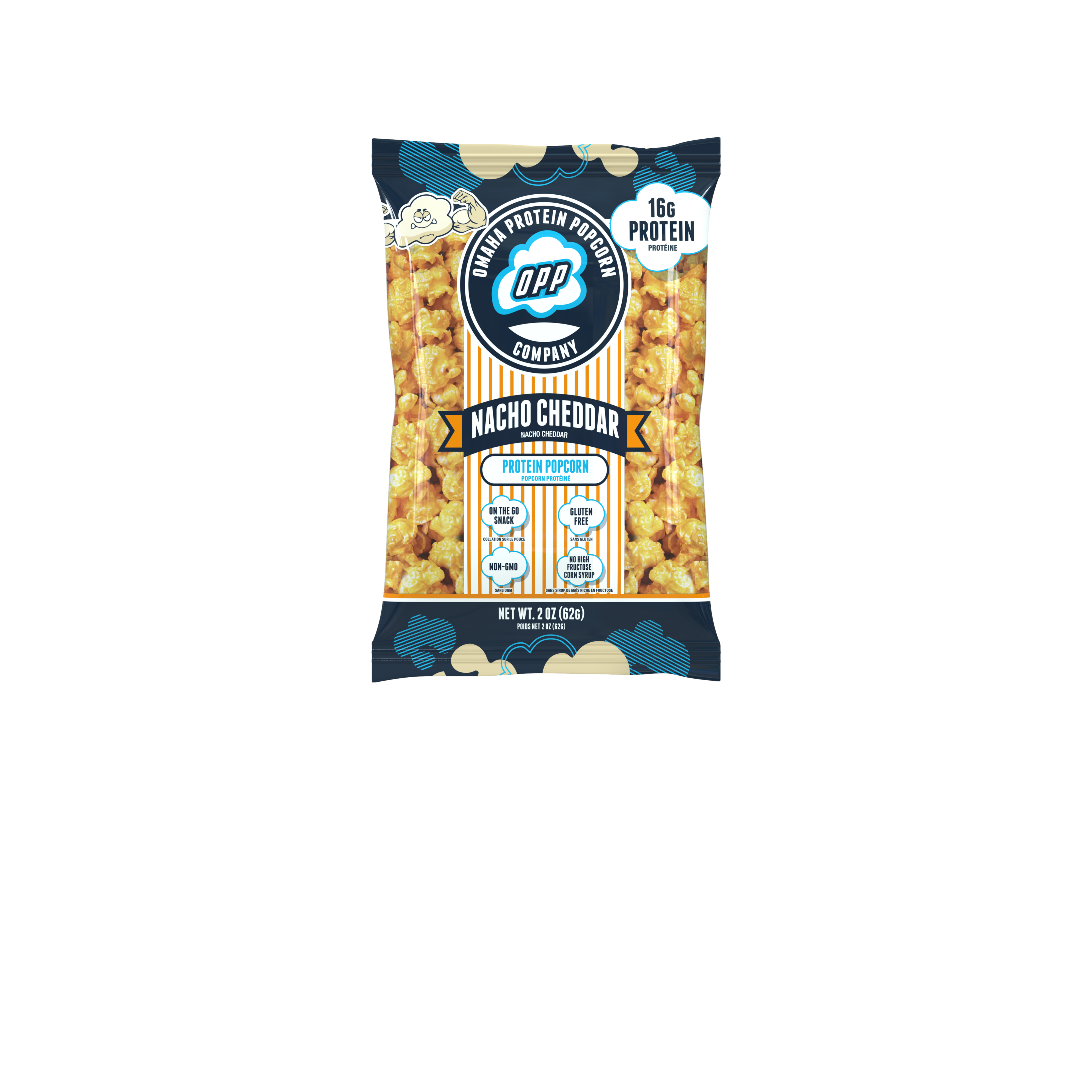 Omaha Protein Popcorn MINI 62 g – Nacho Cheddar
