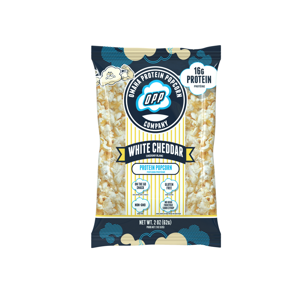 Omaha Protein Popcorn MINI 62 g – White Cheddar