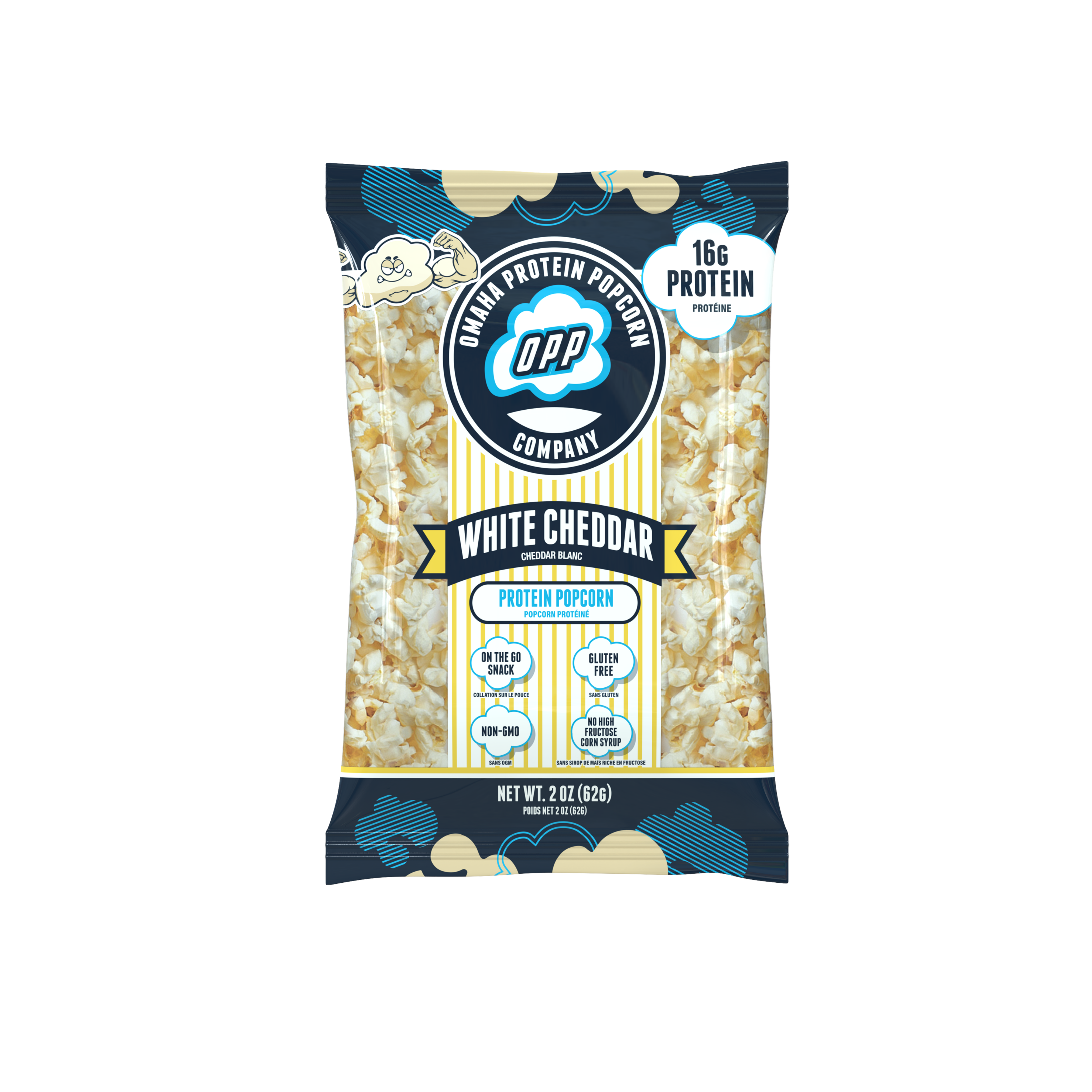 Omaha Protein Popcorn MINI 62 g – White Cheddar