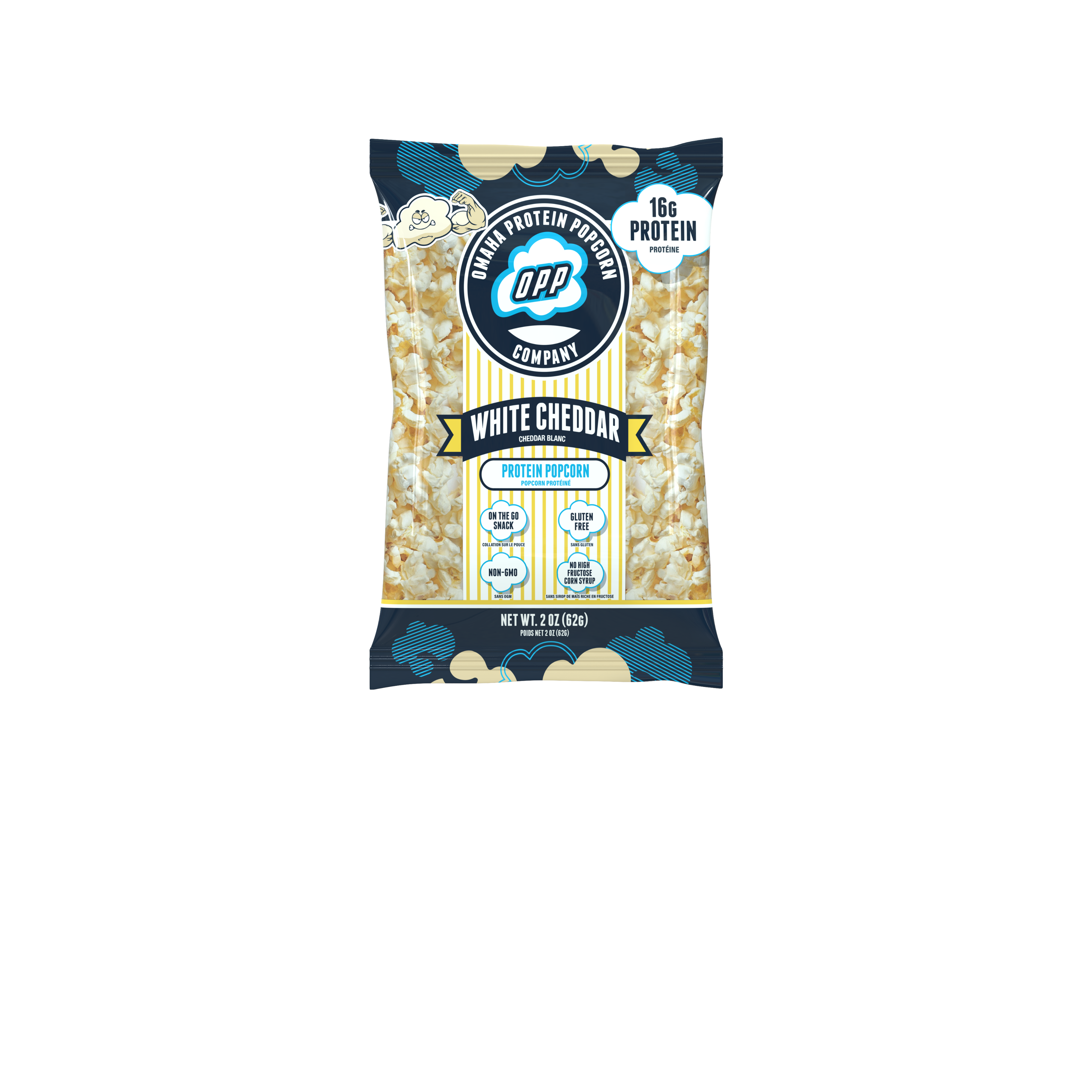 Omaha Protein Popcorn MINI 62 g – White Cheddar