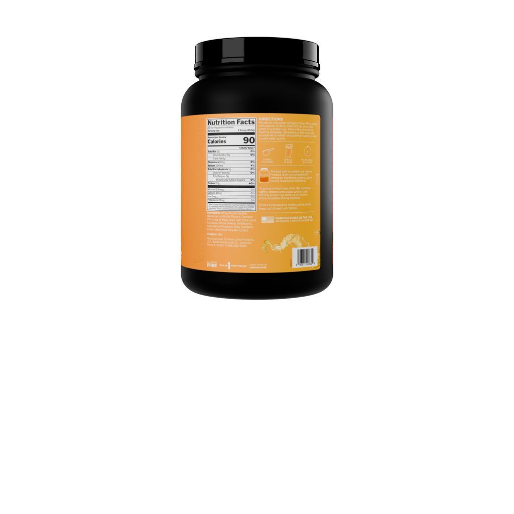 R1 Clear Whey Isolate – Peach Mango