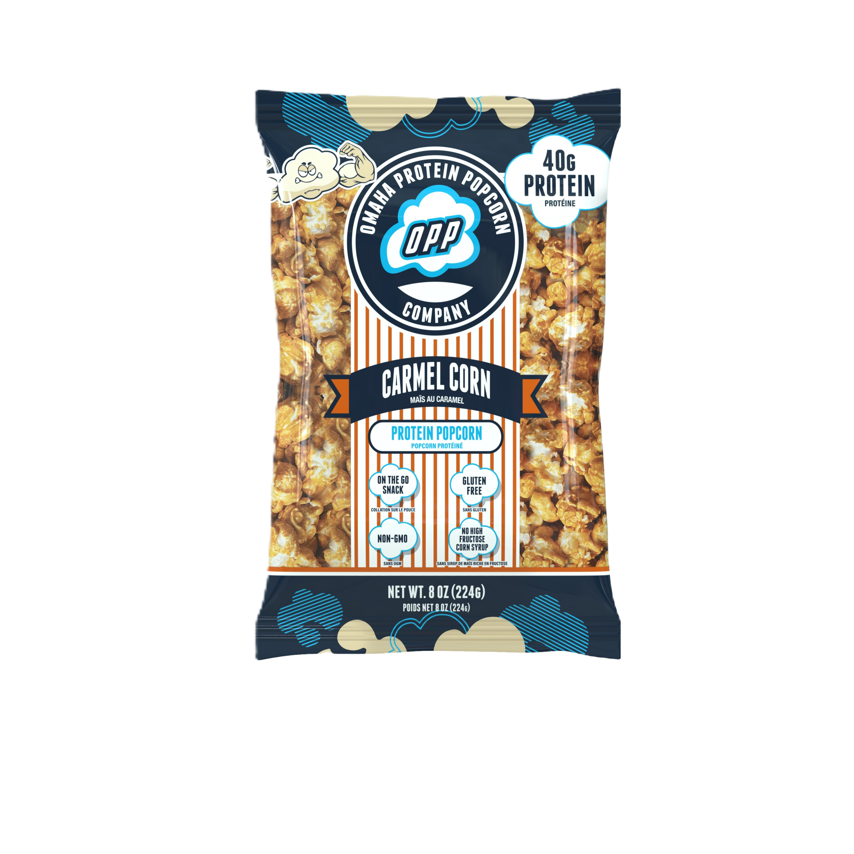 Omaha Protein Popcorn LARGE (224g) Carmel Corn