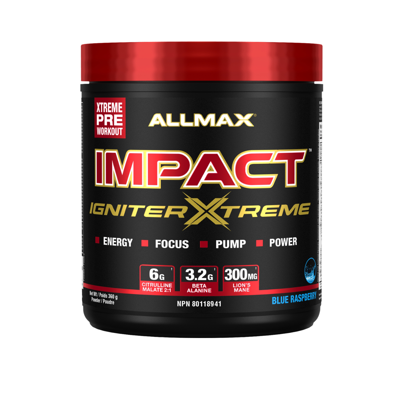 Allmax Impact Igniter Xtreme 360g