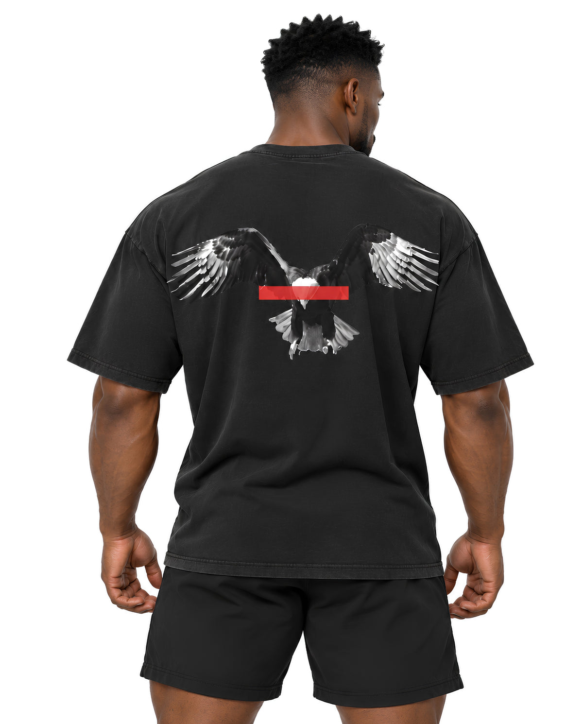 BlackFocusDesignTeeMaleBackFullBody