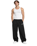 BlackSweatpantsMaleLeanFrontFullBody