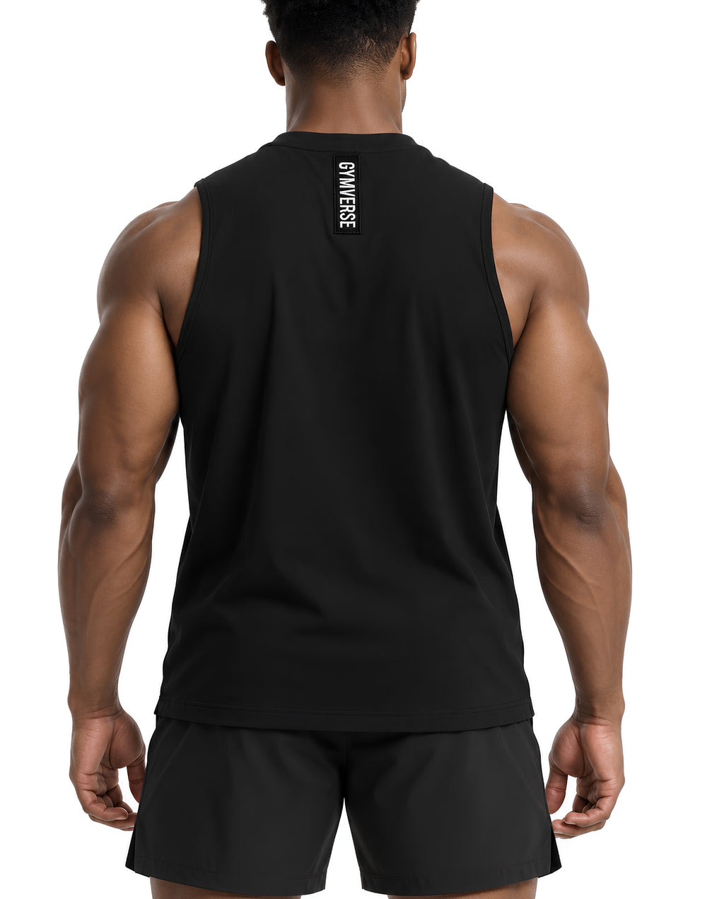 BlackVestMaleAthleticBackCloseUp