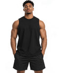 BlackVestMaleAthleticFrontCloseUp