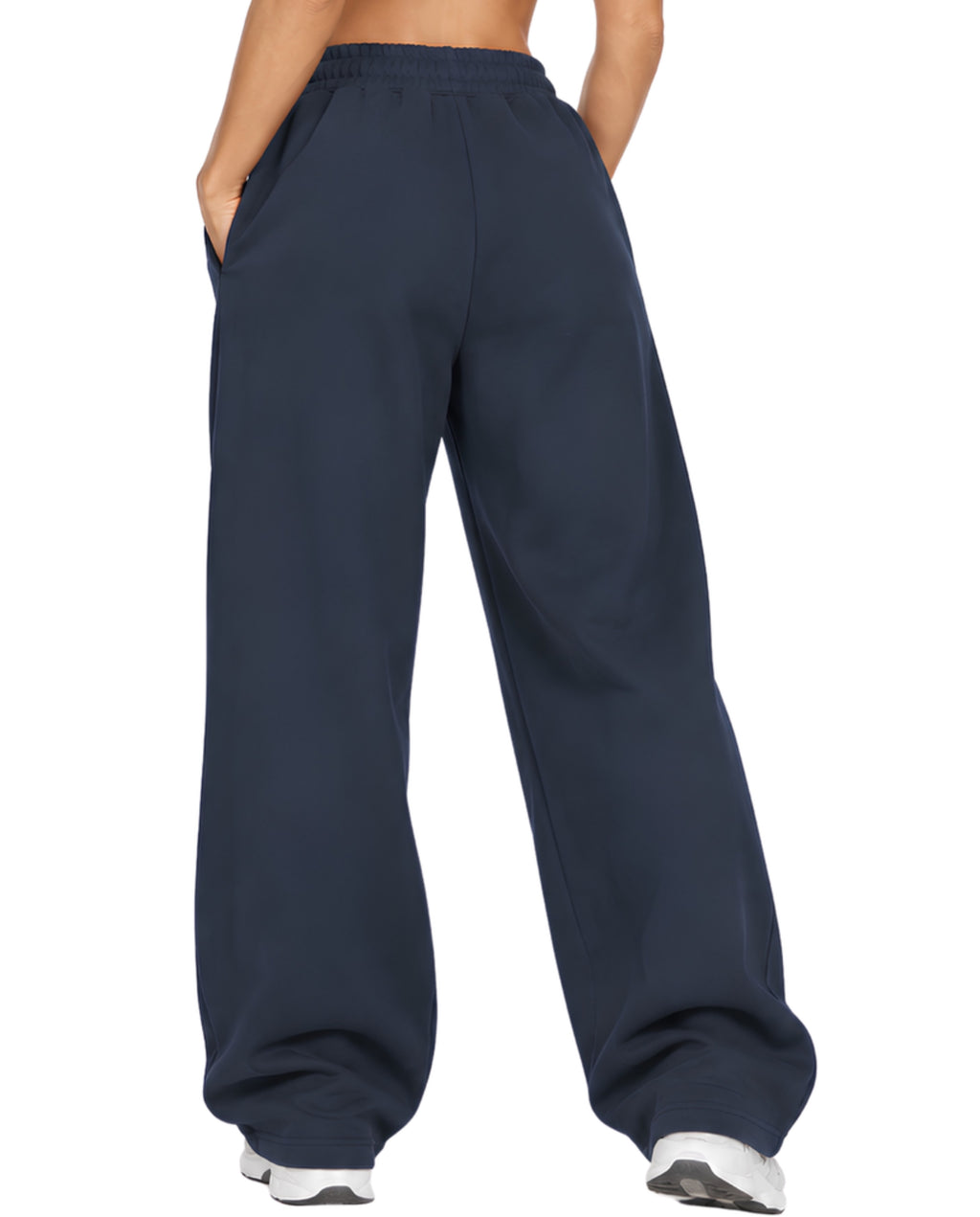 BlueSweatpantsFemaleLeanSideCloseUp