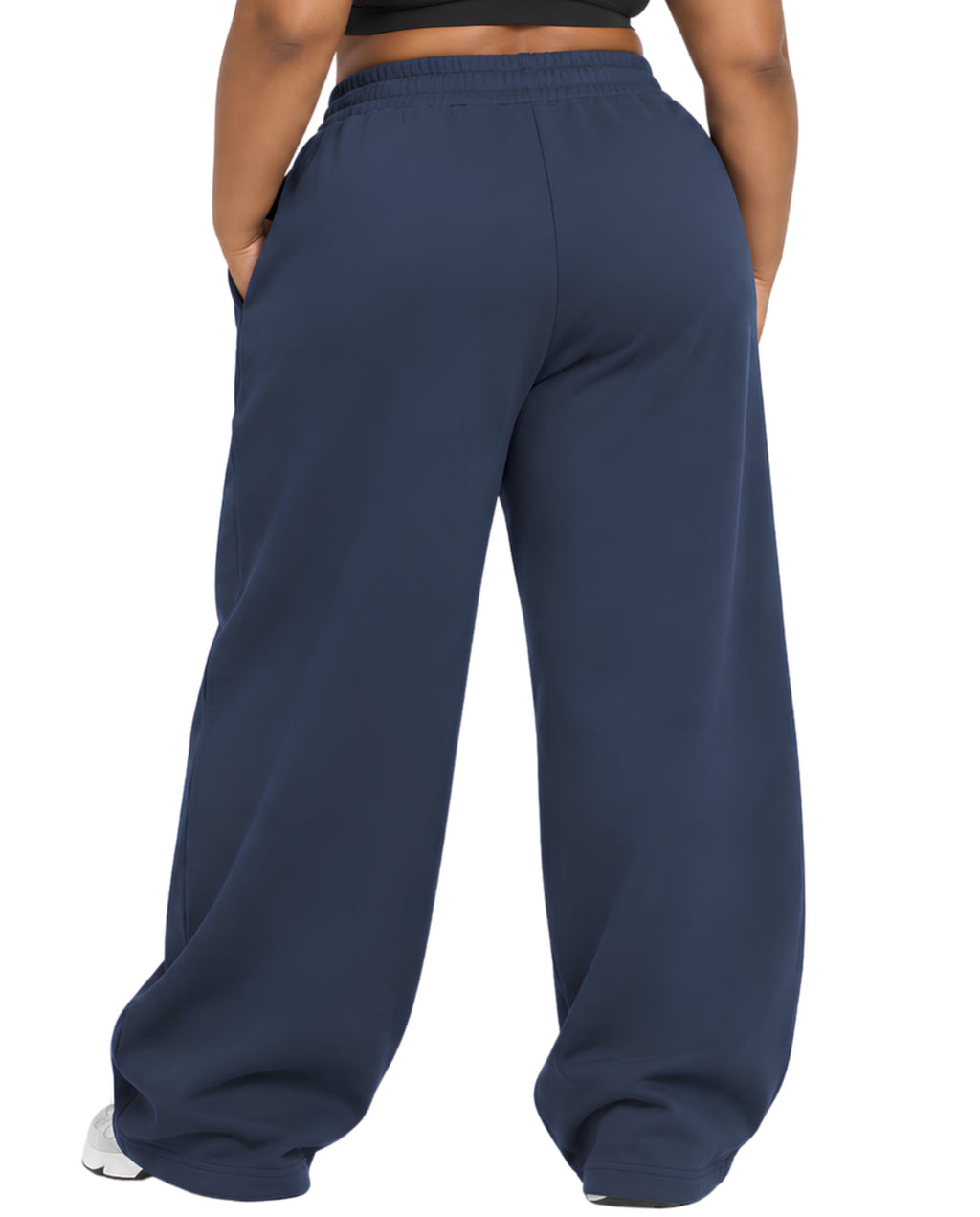 BlueSweatpantsFemalePlusSizeBackCloseUp