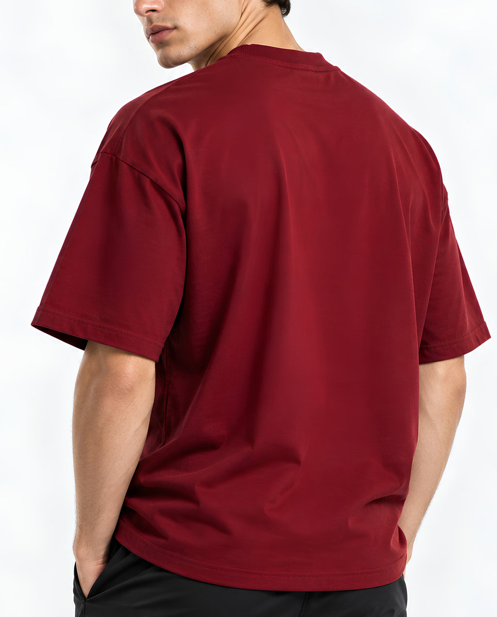 Burgundy Oversized Boxy Tee