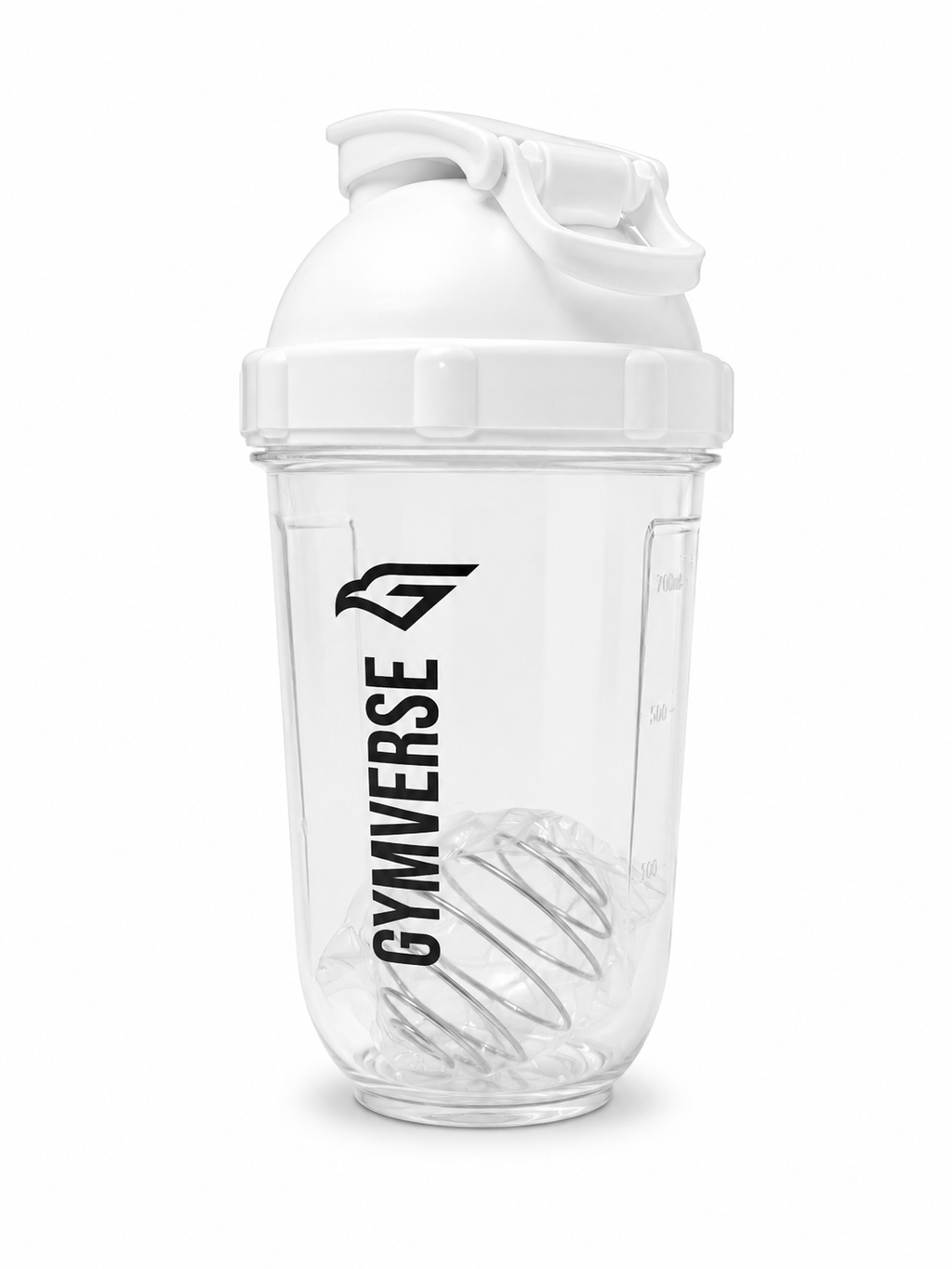 Gymverse Plastic Protein Shaker Bottle - White