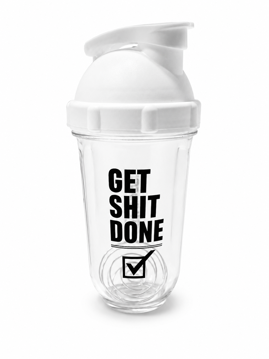 Gymverse Plastic Protein Shaker Bottle - White