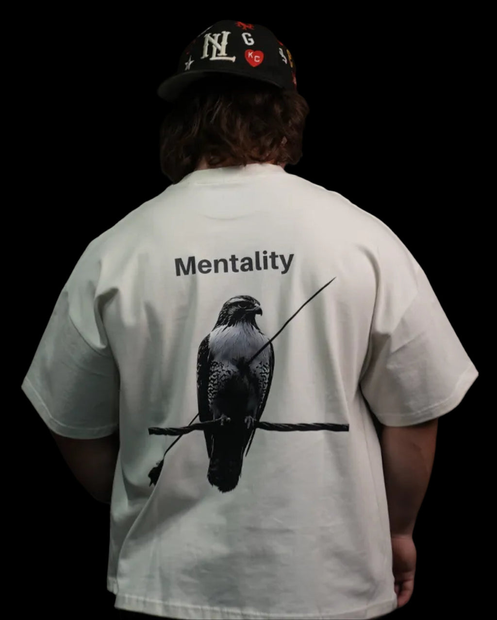 Vintage White Oversized Boxy Tee Mentality