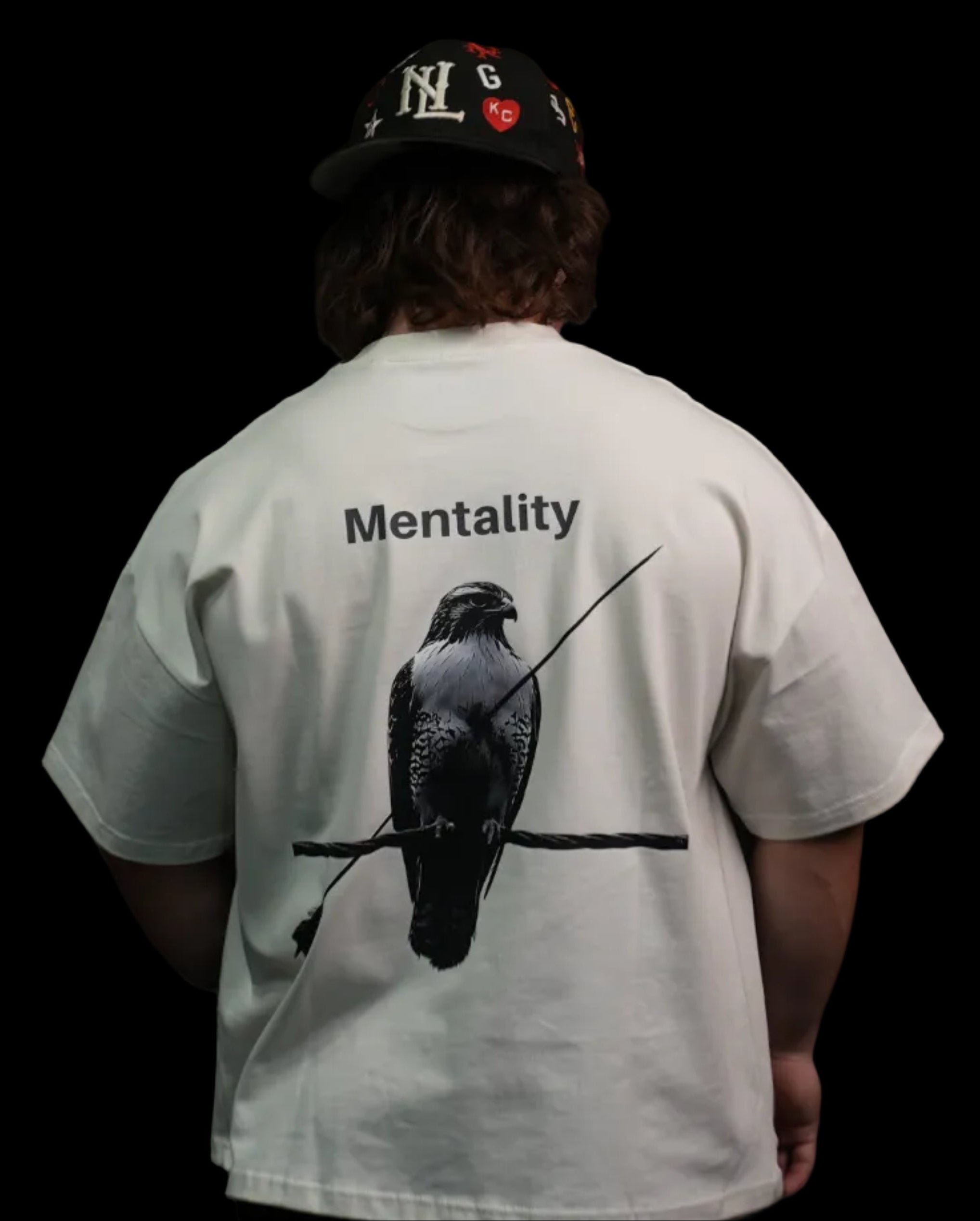 Vintage White Oversized Boxy Tee Mentality