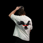 Vintage White Oversized Boxy Tee Focus