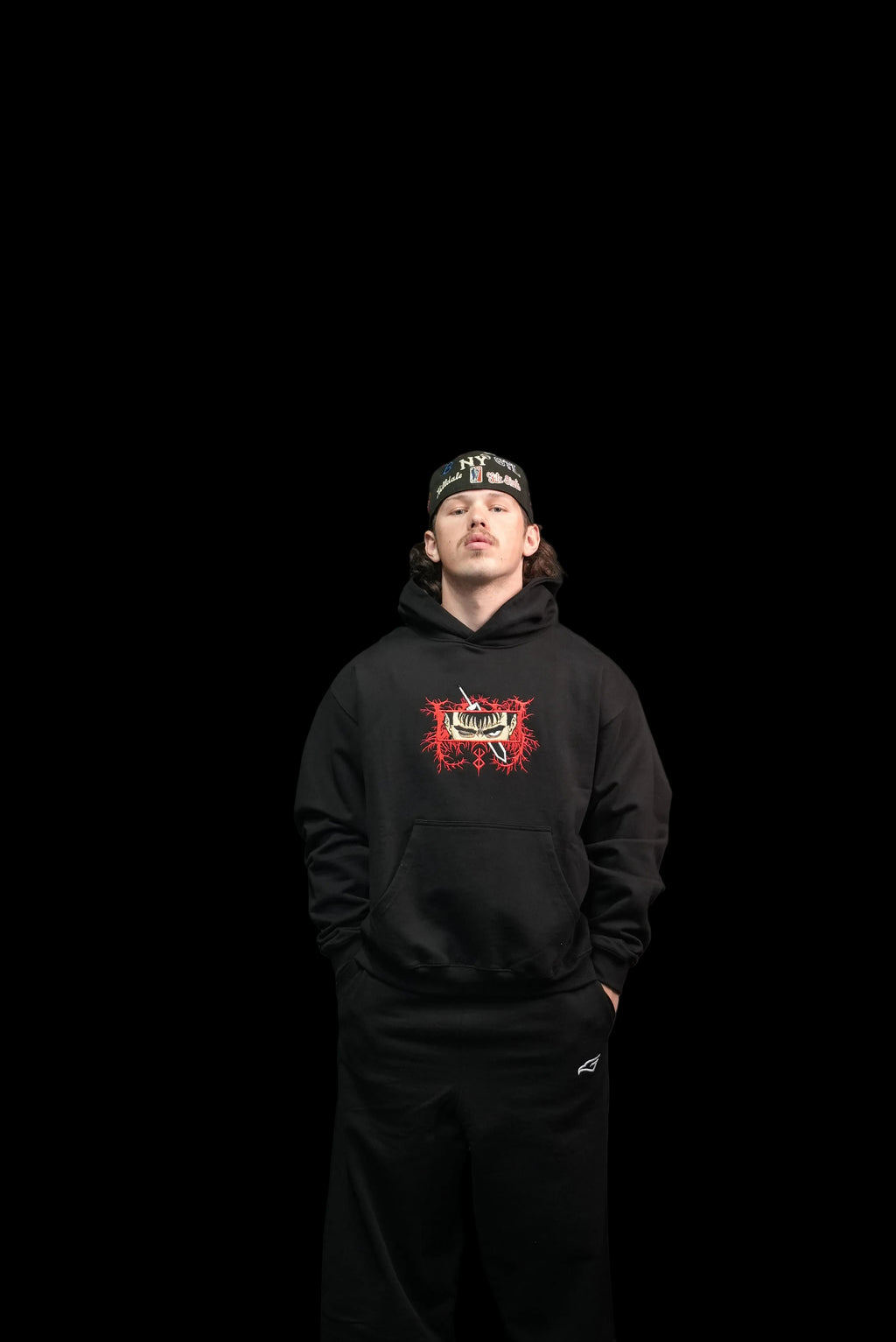 Oversized Embroided Hoodie M