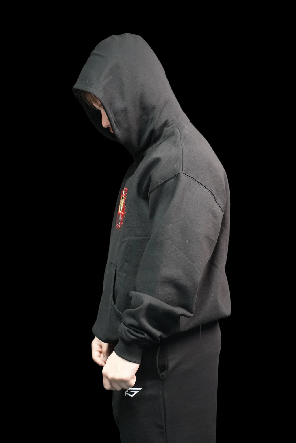 Oversized Embroided Hoodie M