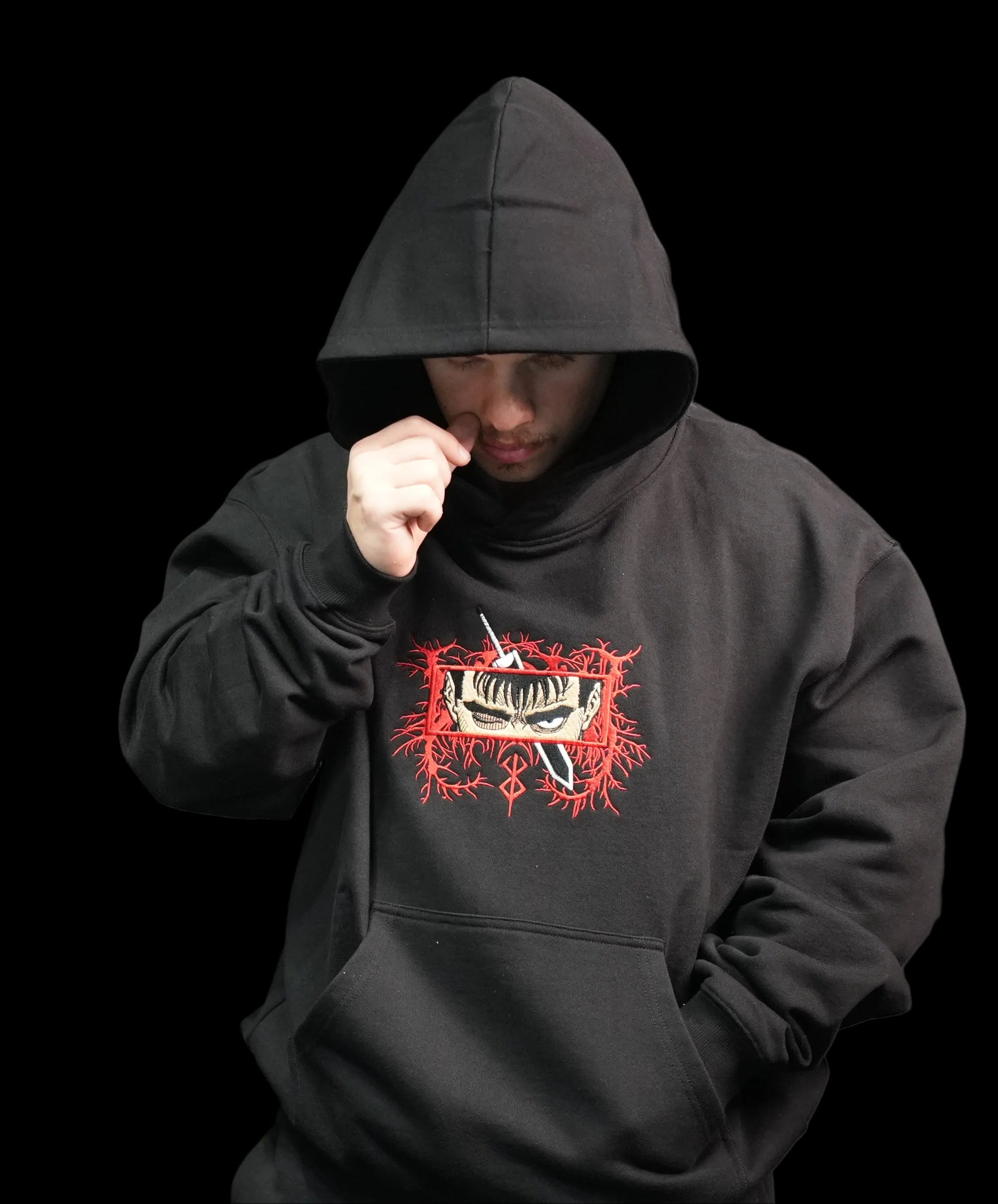 Oversized Embroided Hoodie M