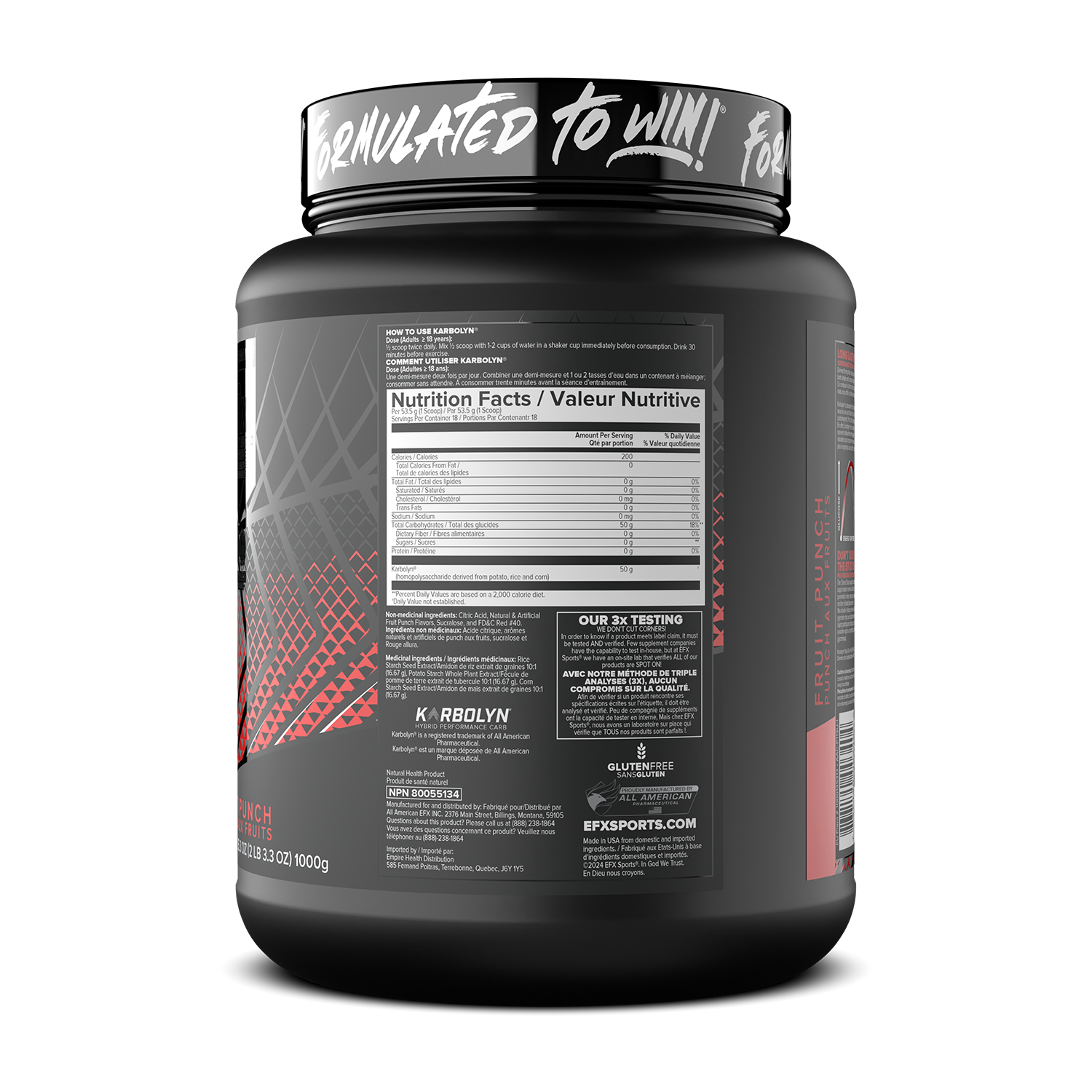 EFX Sports Karbolyn Fuel – 2.2 lbs (1000 g)-4