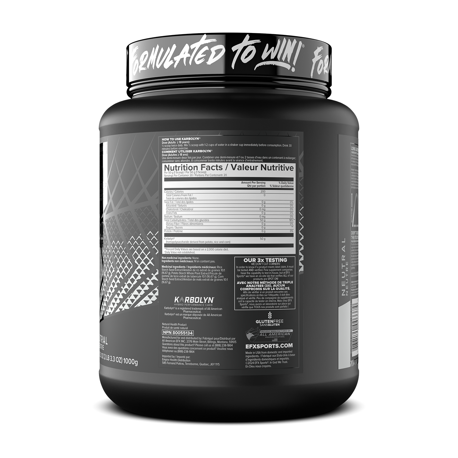 EFX Sports Karbolyn Fuel – 2.2 lbs (1000 g)-2