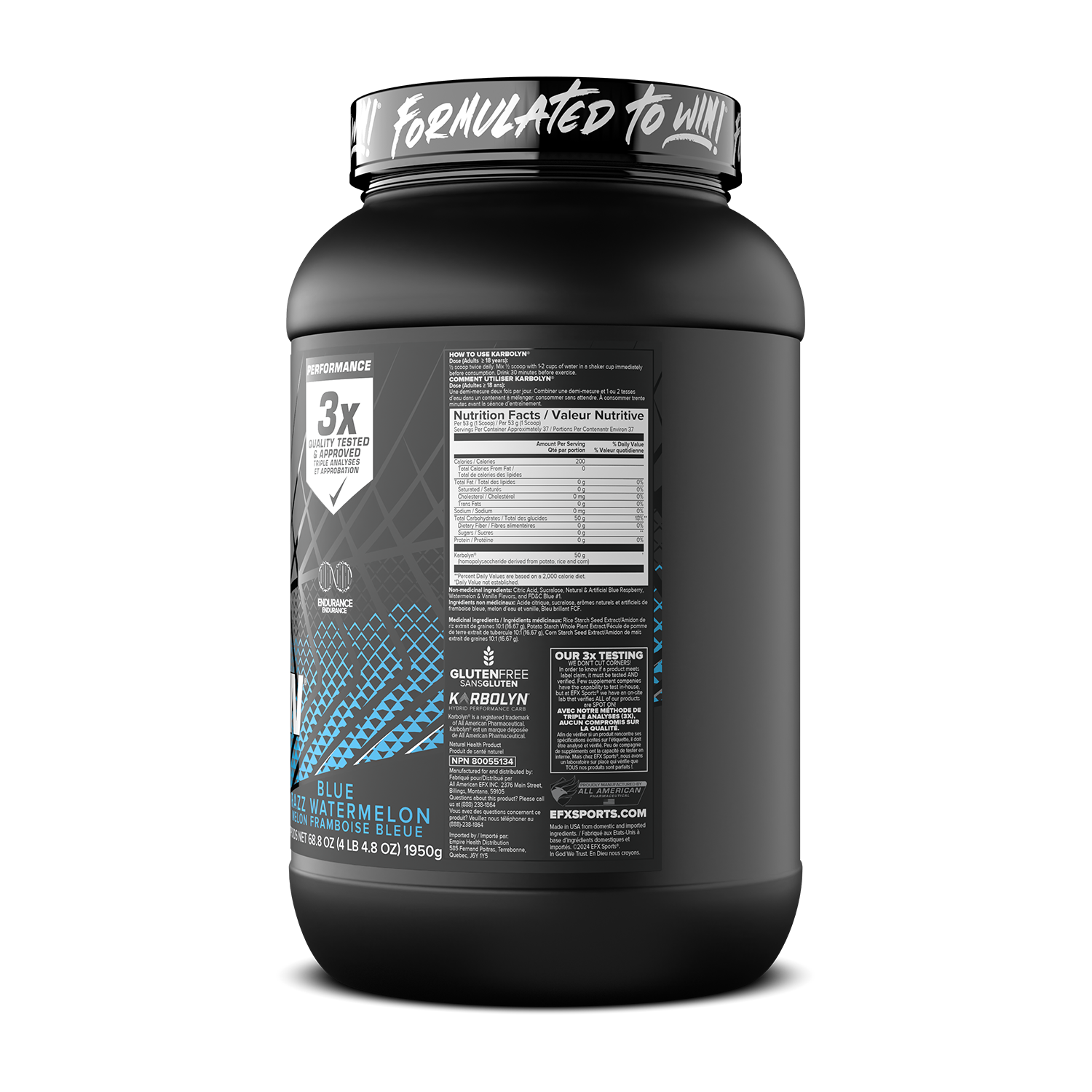 Karbolyn® Advanced Carbohydrate Powder – Blue Razz-Watermelon-2