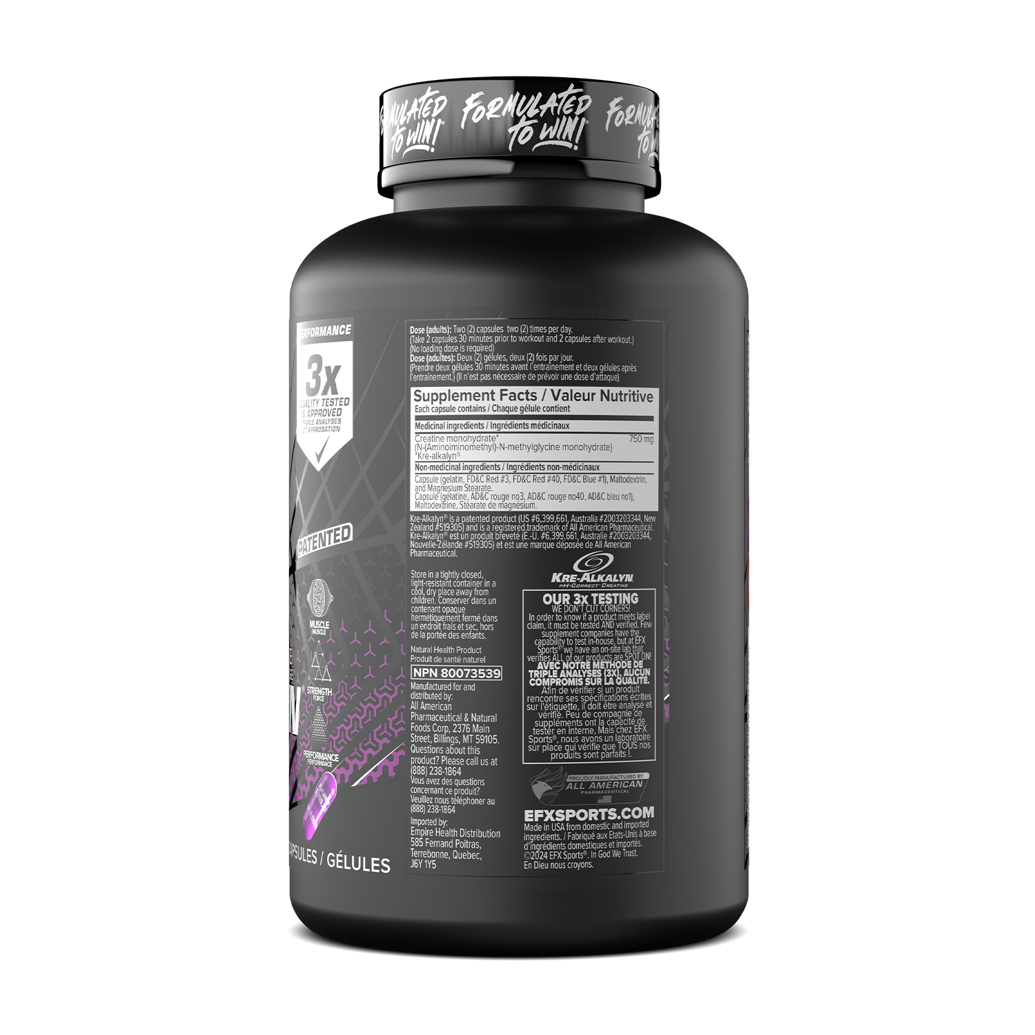 Kre-Alkalyn EFX Creatine Capsules – 192 Caps-2