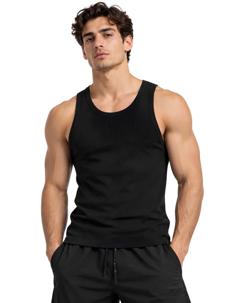 Lean Male Ribbed Tank