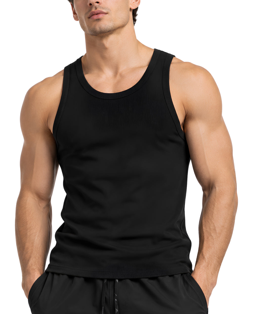 Lean Male Ribbed Tank