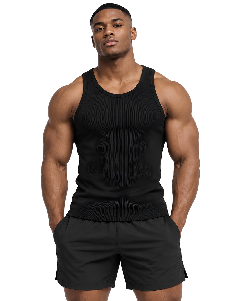 Muscular Male Ribbed Tank