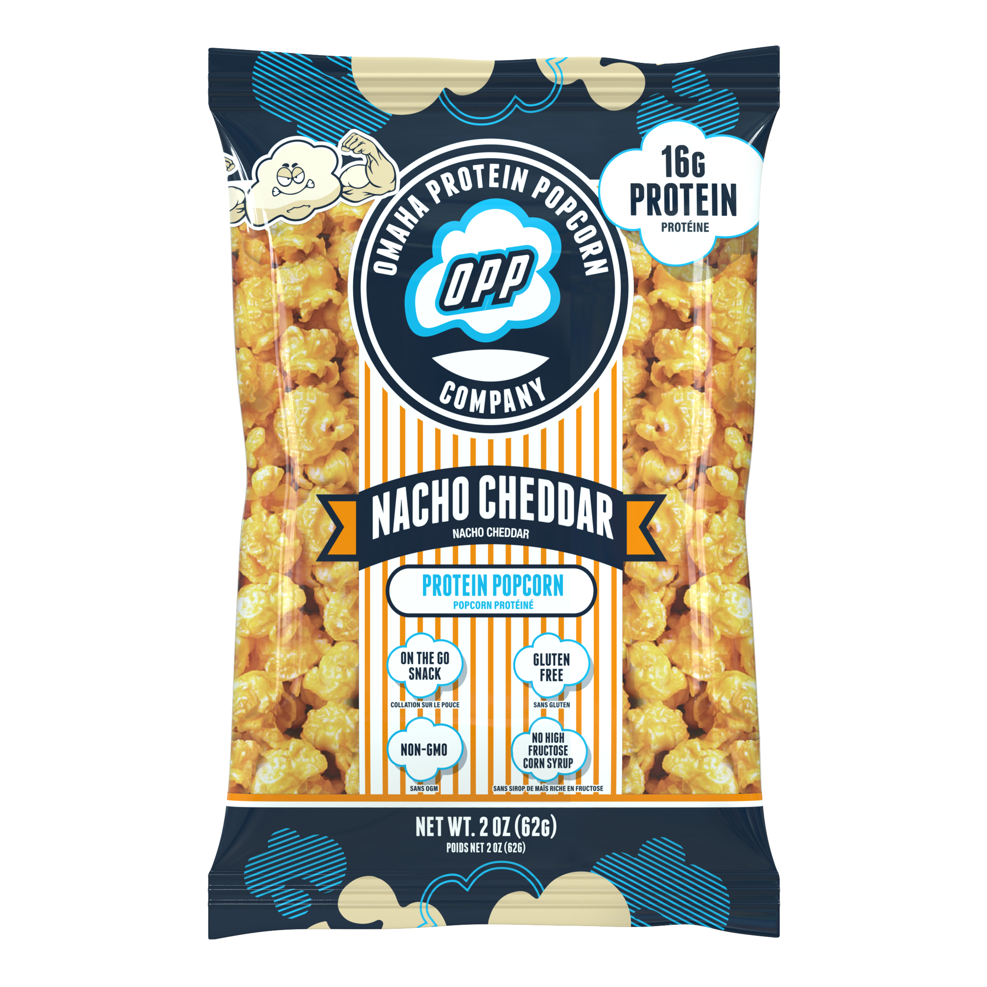 Omaha Protein Popcorn MINI 62 g – Nacho Cheddar