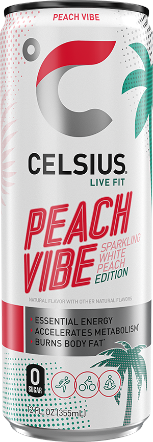 Celsius Energy Sparkling RTD  Peach Vibe