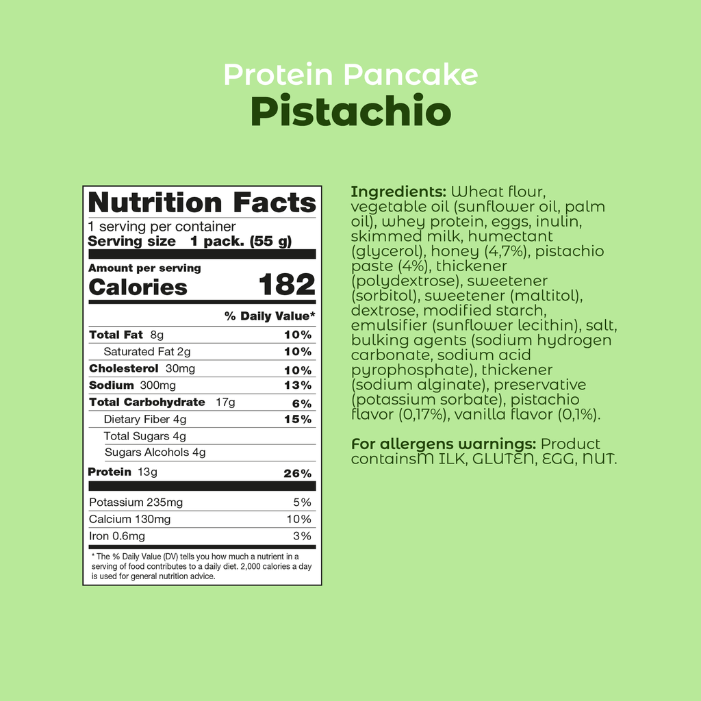 Smarter Snacks Protein Pancake (12/box) Pistachio Cream