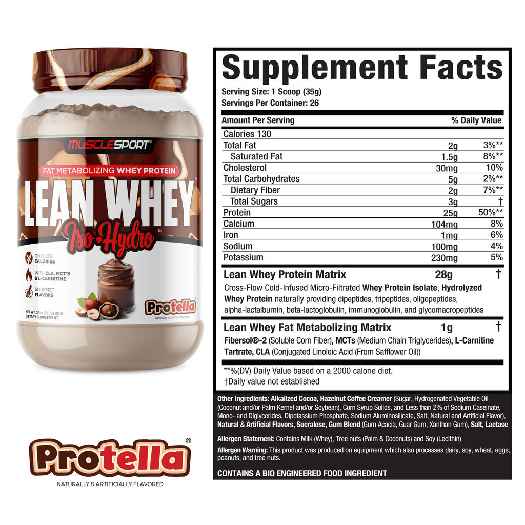Lean Whey Iso-Hydro Protein – Protella (2 lbs)