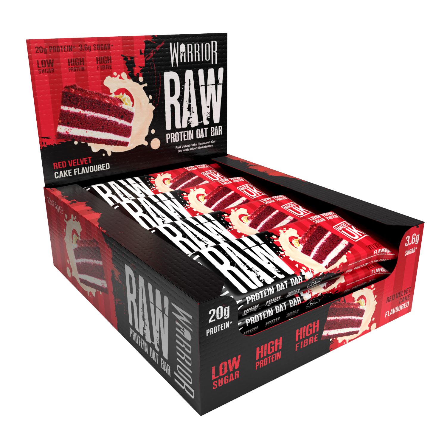 Warrior RAW Bar (12/box) Red Velvet Cake