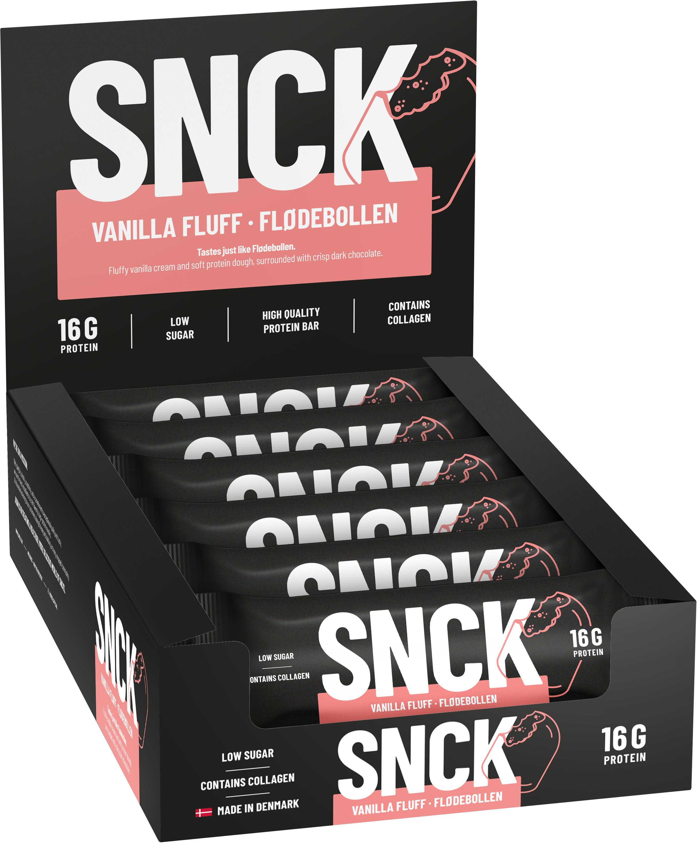 SNCK Protein Bar – Vanilla Fluff (12/box)